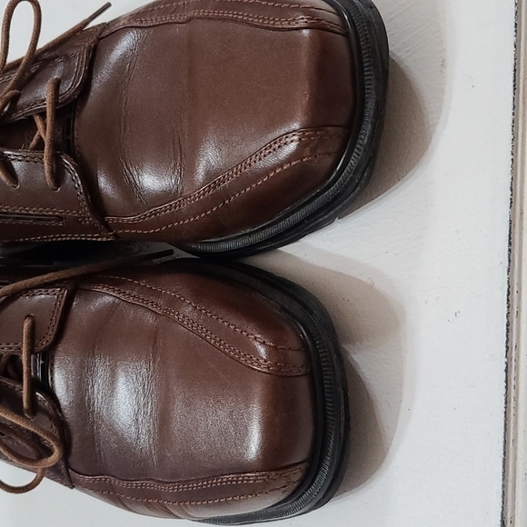 Clarks Unstructured Mens Casual Dress Shoes Brown Lace-up Size 10 EUC - Picture 5 of 11
